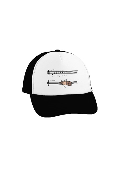 A - moll kšiltovka truckerka Black cap