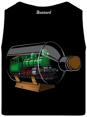 Lokomotiva v láhvi pánské tílko Black