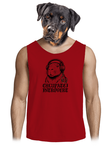 Chlupatej introvert pánské tílko Red