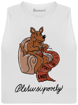 Pletu si povely dámské tílko volné White