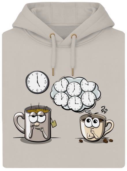 Čaj o páté, káva stále unisex mikina premium Pastel Macchiato