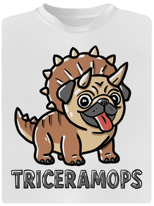 Triceramops dětské sportovní tričko White