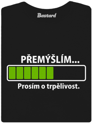 Přemýšlím dámské tričko Black