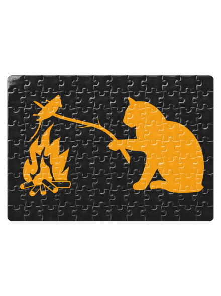 Kočka a myš puzzle White