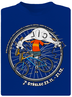 Cyklistický horoskop: Střelec pánské sportovní tričko Royal Blue Mal