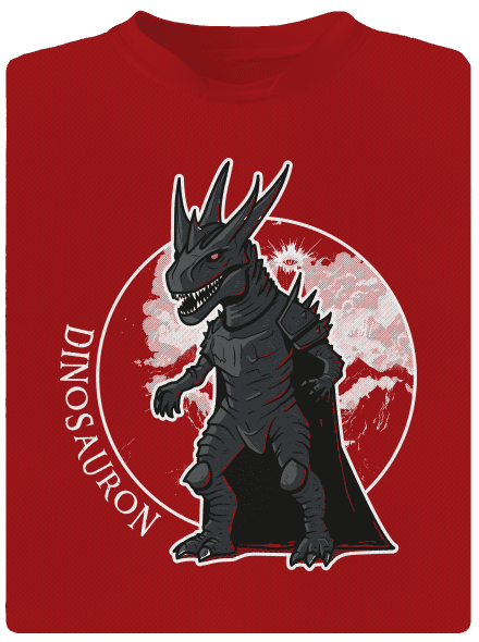 Dinosauron pánské sportovní tričko Red Mal