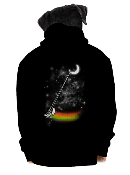 Unicorn Universe pánská mikina na zip Black