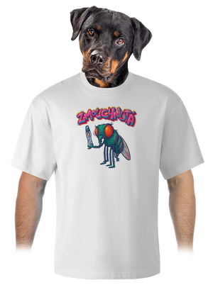 Zmouchnutá unisex tričko oversized White