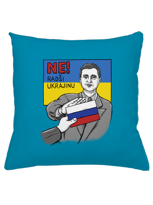Ne! Radši Ukrajinu polštář Blue Turquoise