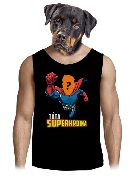 Táta superhrdina pánské tílko Black