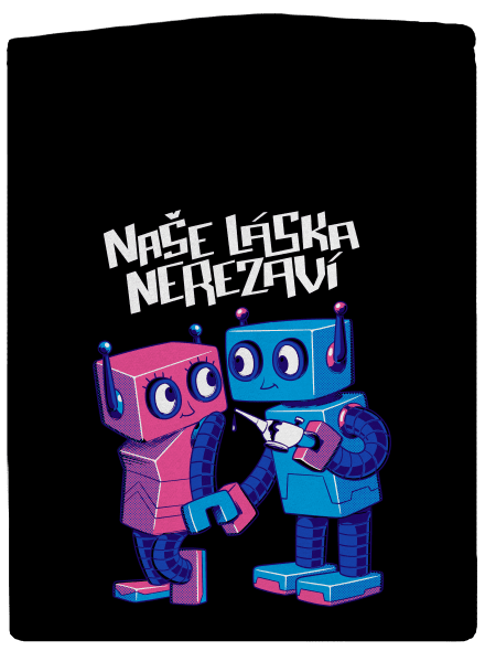 Roboti pánská mikina na zip Black