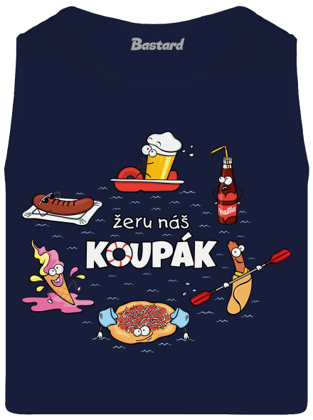 Český koupák pánské tílko French Navy