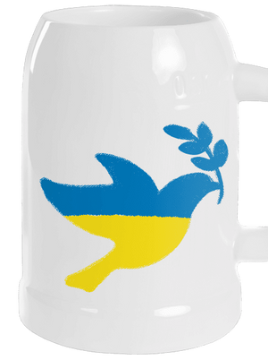 Ukrajina - Holubice obrys půllitr White