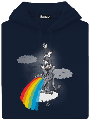 Jak vzniká duha pánská mikina klokanka Navy