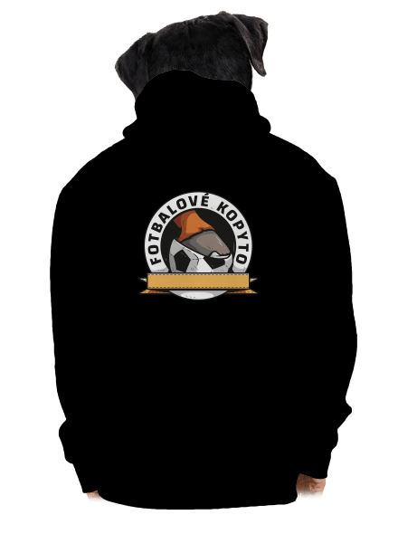 Fotbalové kopyto pánská mikina na zip Black