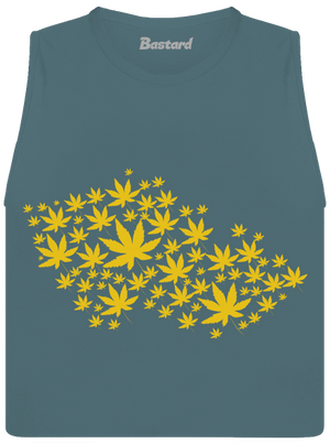 Ganja country dámské tílko volné Heather Deep Teal
