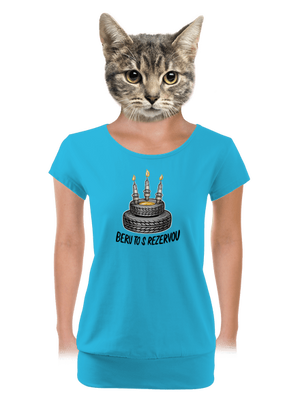 Beru to s rezervou dámské tričko s lemem Blue Atol