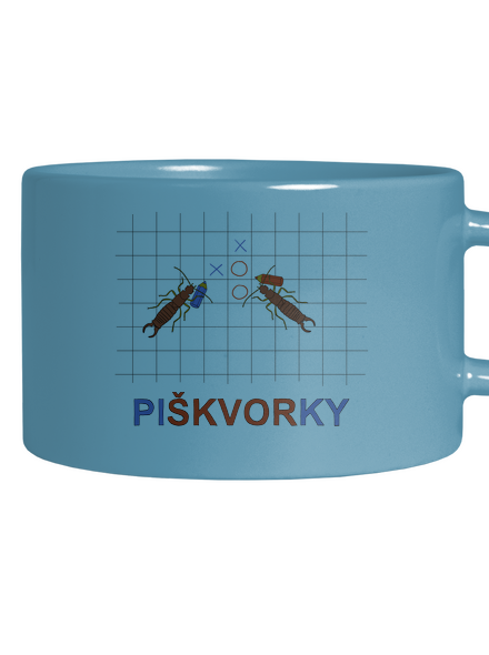 Škvoří piškvorky hrnek makronka Blue Macaron