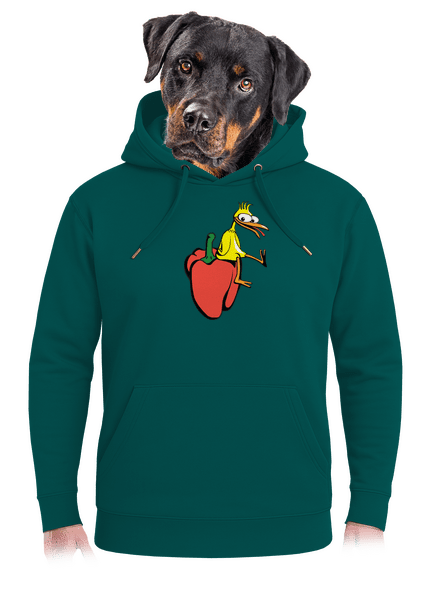 Kuře na paprice unisex mikina premium Emerald Green