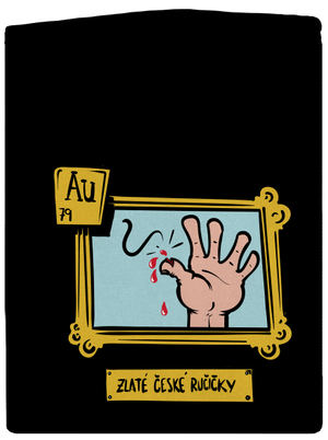 Zlaté české ručičky pánská mikina na zip Black