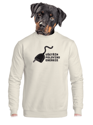 Ušetřím polovinu unisex mikina bez kapuce Off White