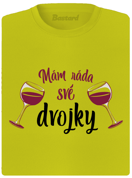 Dvojky dámské sportovní tričko Neon Yellow