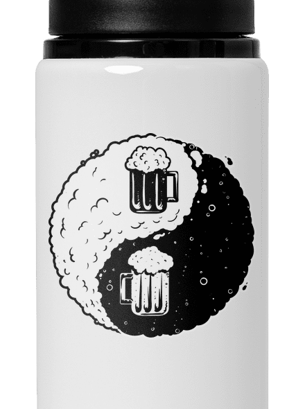 Jin Jang pivo lahev na vodu White
