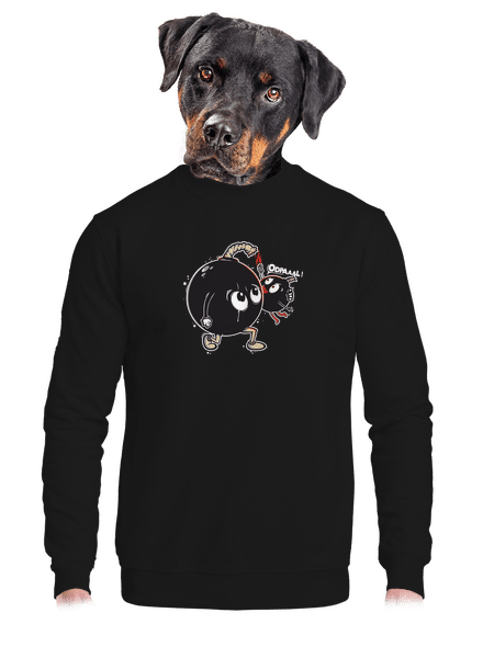 Bomby unisex mikina bez kapuce Black