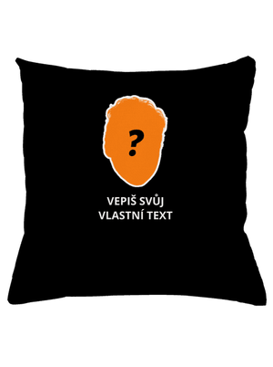 Tvoje hlava polštář Black