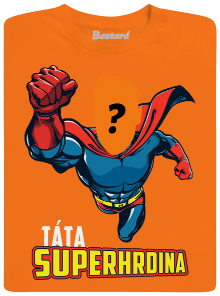 Táta superhrdina pánské tričko Orange