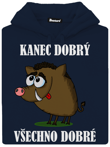Kanec dobrý pánská mikina klokanka Navy