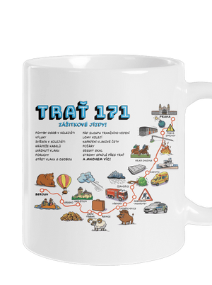 Trať 171 klasický hrnek White