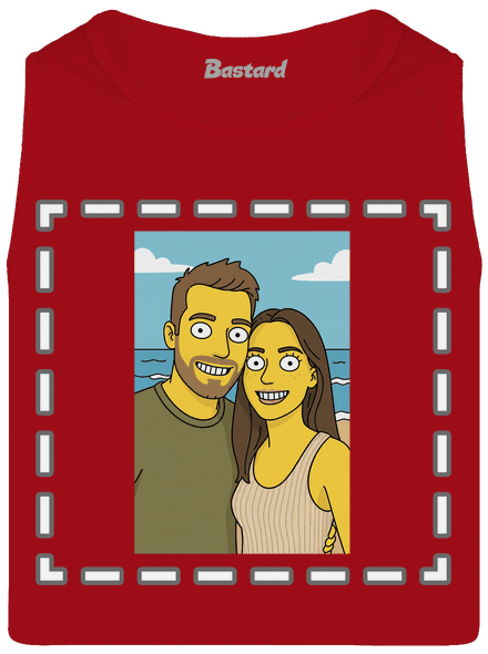 Simpsonovi z vlastní fotky pánské tílko Red