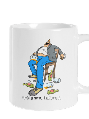 Žiju ve lži klasický hrnek White