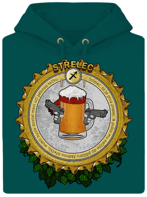 Pivní horoskop: Střelec unisex mikina premium Emerald Green
