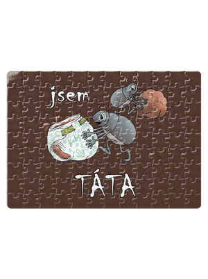 Jsem táta a máma puzzle White