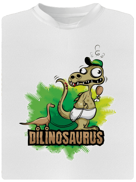 Dilinosaurus dětské sportovní tričko White