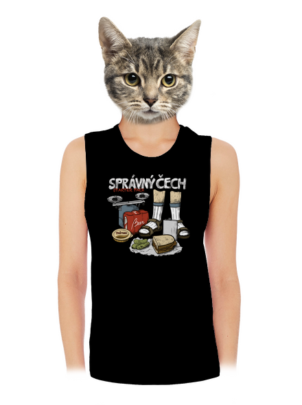 Správný Čech dámské tílko volné Black