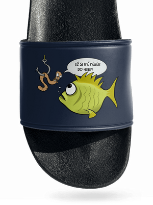 Ryba a žížala pantofle Navy