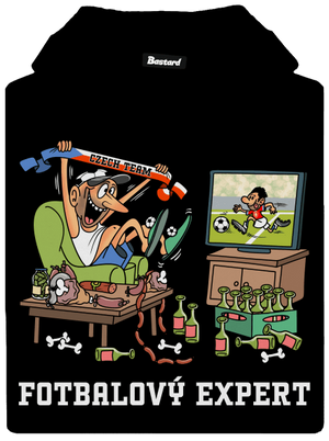 Fotbalový expert pánská mikina klokanka Black