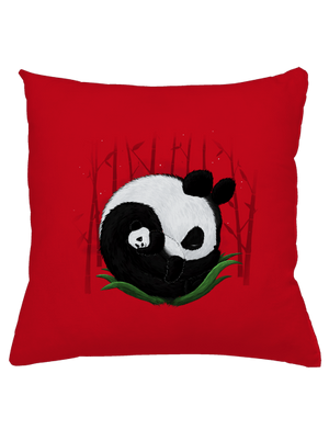 Dvě spící pandy polštář Red