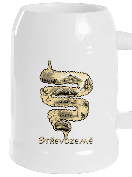 Střevozemě půllitr White