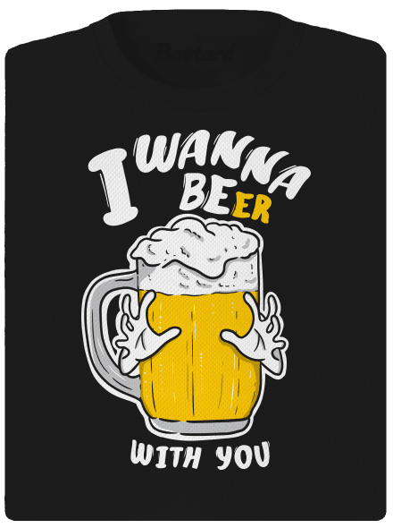 I wanna beer dámské sportovní tričko Black