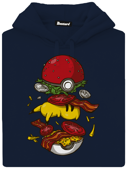 Pokémon burger pánská mikina klokanka Navy