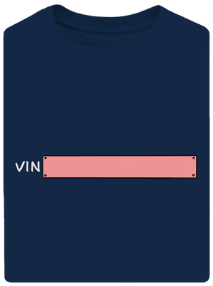 Osobní VIN kód unisex tričko oversized Midnight Blue