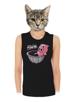 Ve formě dámské tílko volné Black