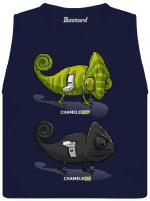 Zapnuto vypnuto dámské tílko volné Navy