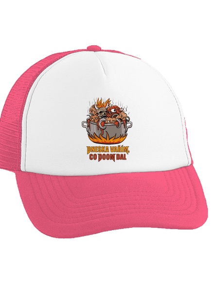 Co Doom dal kšiltovka truckerka Fluorescent Pink cap
