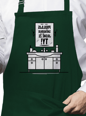 Zrcadlo, zrcadlo... zástěra Bottle Green