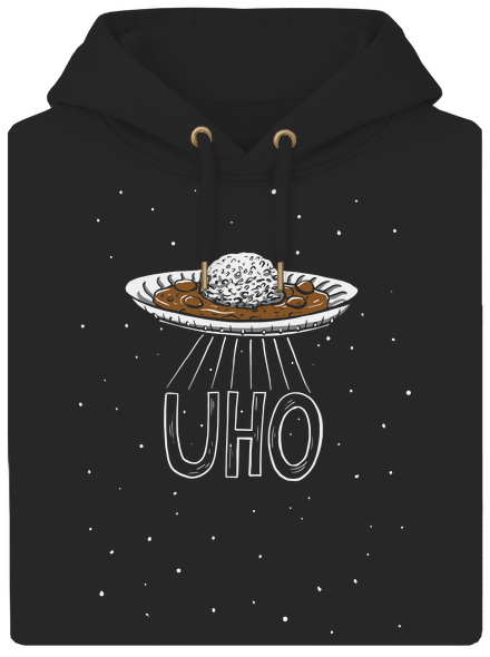 Uho unisex mikina premium Dark Black